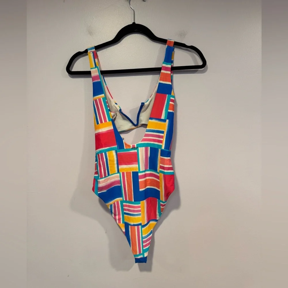 Bingo Surf Aztec print front cut out swimsuit - Picture 5 of 5